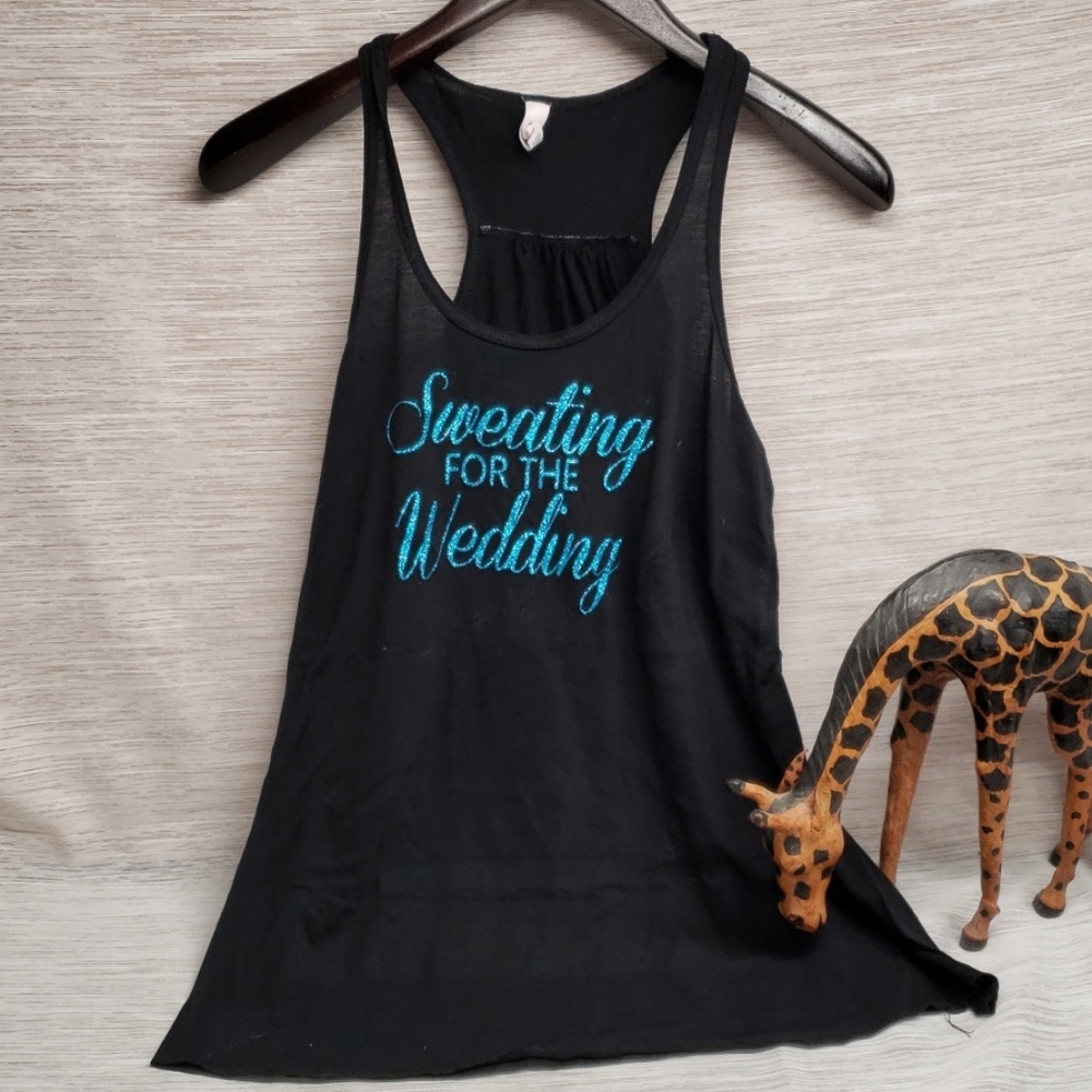 Sweating for the Wedding Workout Top Size L